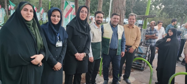 برپایی ایستگاه سنجش سلامت در جنت شهدای نجف‌آباد